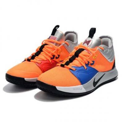 Nike Erkek Pg 3 Turuncu / Metal Gümüş / Mavi / Siyah Spor Ayakkabı Türkiye - LEXHV0SO